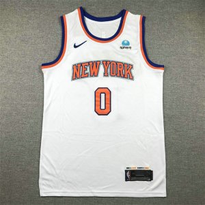 Maillot de Basket #0 Divincenzo Knicks Blanc Brodé